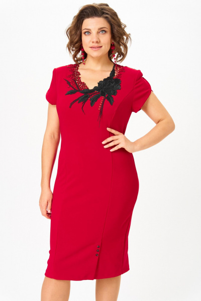 Платье Solomeya Lux 973В алый-черный - фото 8