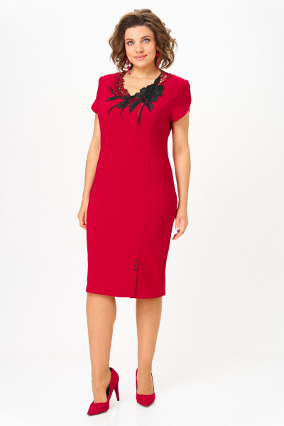 Платье Solomeya Lux 973В алый-черный - фото 6