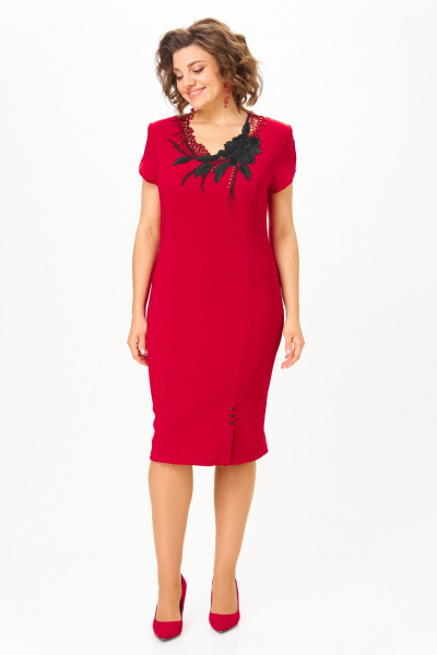 Платье Solomeya Lux 973В алый-черный - фото 1