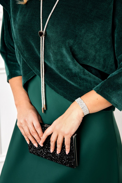 Накидка, платье AGATTI 5995 изумруд - фото 3