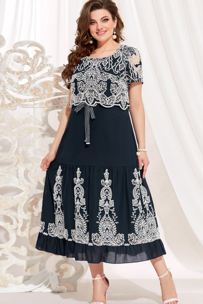 Платье Vittoria Queen 13843 темно-синий - фото 1