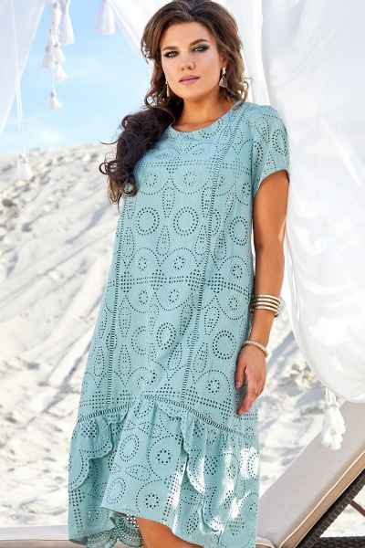Платье Vittoria Queen 12623 бирюза - фото 2