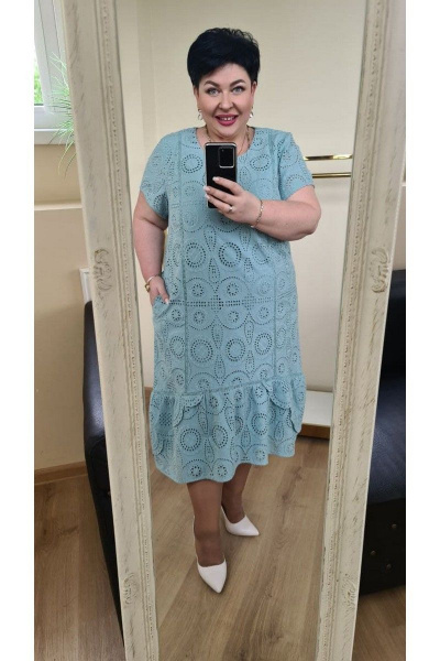 Платье Vittoria Queen 12623 бирюза - фото 4