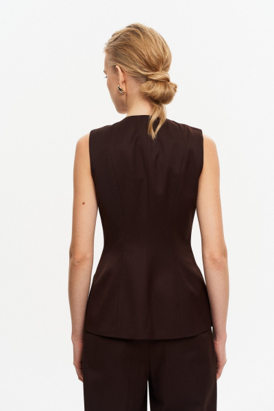 Жилет THE VERY 2432 горький-шоколад - фото 7