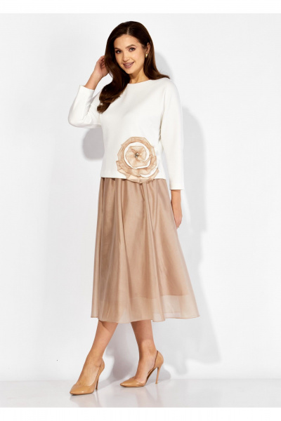 Блуза, юбка TAiER 1405 молочный_бежевый - фото 3