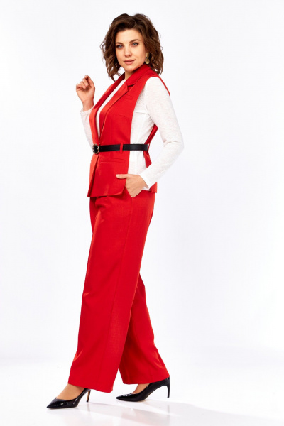 Брюки, жилет Rishelie 1012 красный - фото 3