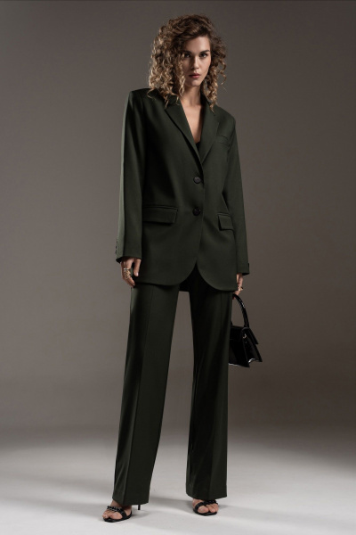 Брюки, жакет SILVERSPICE S-1311 зеленый - фото 1