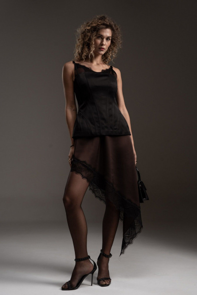 Платье SILVERSPICE S-5540 шоколад - фото 11