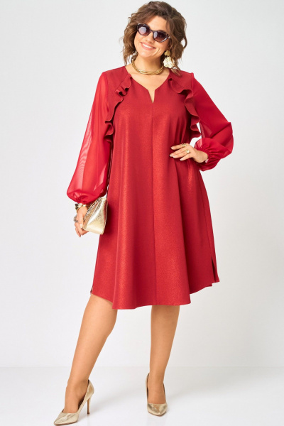Платье EVA GRANT 7322А красный - фото 14