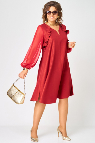 Платье EVA GRANT 7322А красный - фото 6