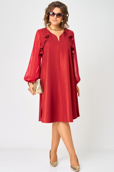Платье EVA GRANT 7322А красный - фото 1