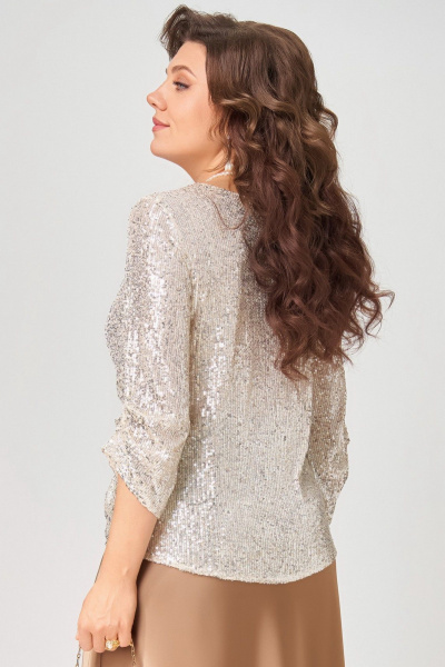 Блуза Fita 20791 золотисто-бежевый - фото 9