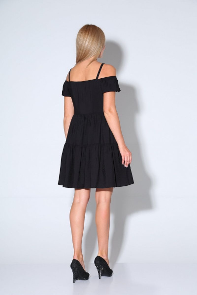 Летнее хлопковое платье с пайетками и кружевной отделкой AXXA 55170 А - фото 2