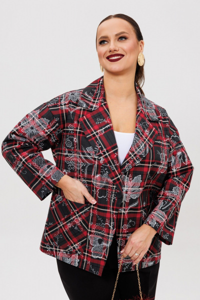 Брюки, жакет Mubliz 308 клетка-черный - фото 4