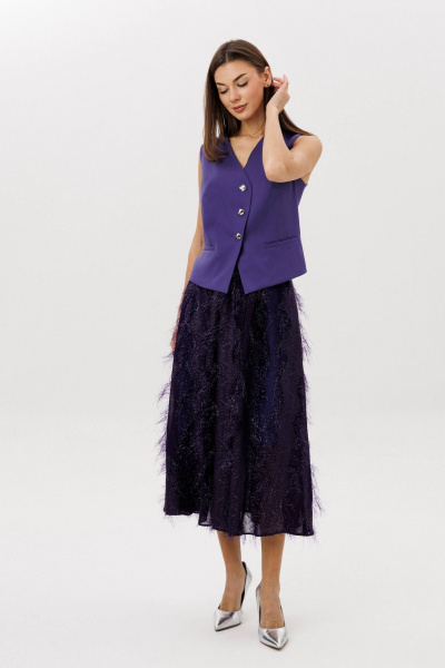 Жилет, юбка Fantazia Mod 5336 черника - фото 7