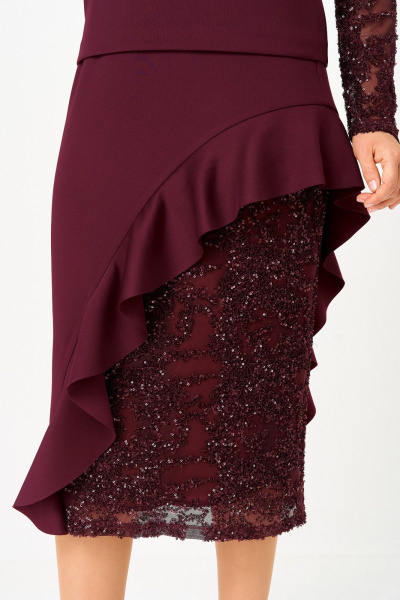 Блуза, юбка Koketka i K 1336 бордовый - фото 7
