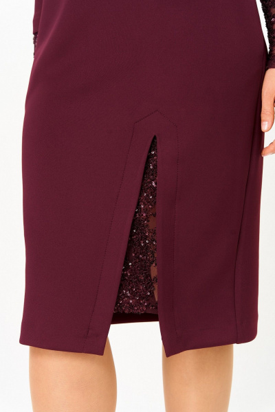 Платье Koketka i K 1337-1 бордовый - фото 12