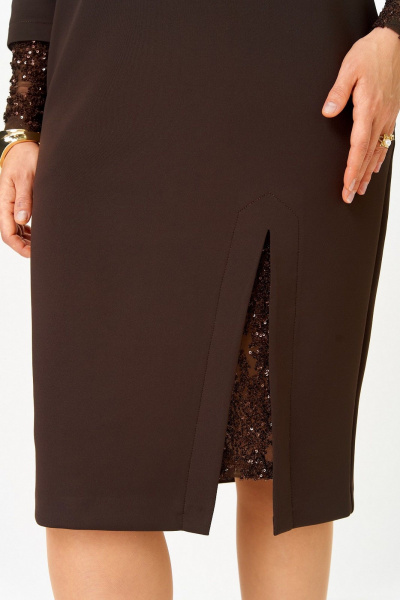 Платье Koketka i K 1337 коричневый - фото 14