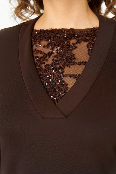 Платье Koketka i K 1337 коричневый - фото 12