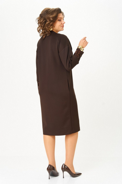 Платье Koketka i K 1337 коричневый - фото 10