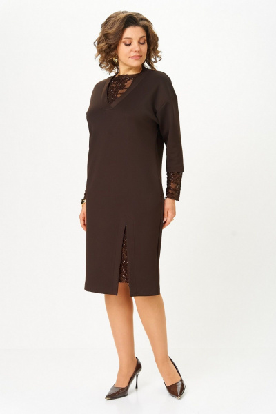 Платье Koketka i K 1337 коричневый - фото 6