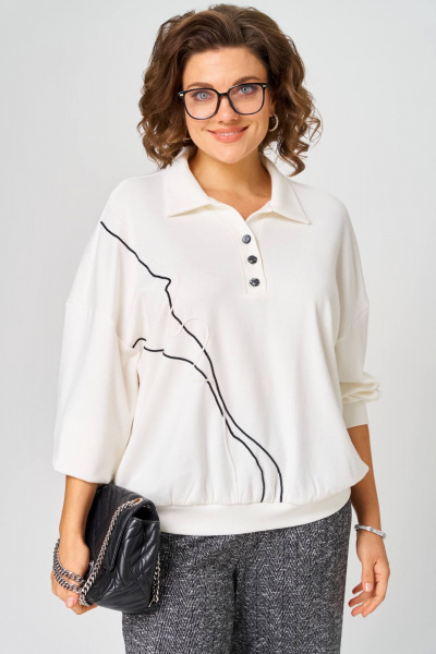 Брюки, джемпер Karina deLux M-1414 молочно-серый - фото 3