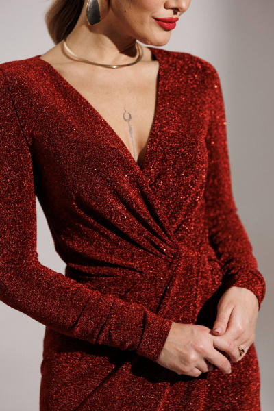 Платье Мода Юрс 25-2879 красный - фото 5