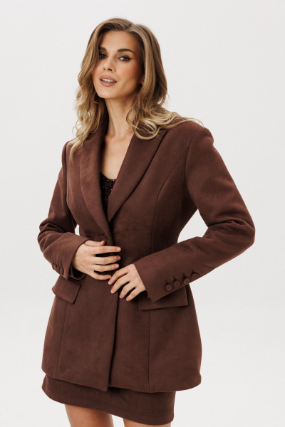 Жакет EOLA 2923.2 темный-шоколад - фото 5