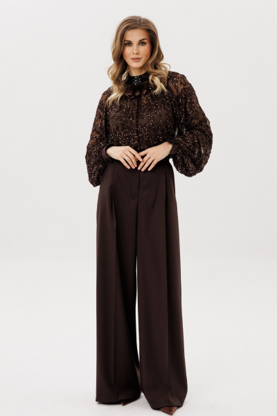 Блуза, топ EOLA 3023 шоколад - фото 2