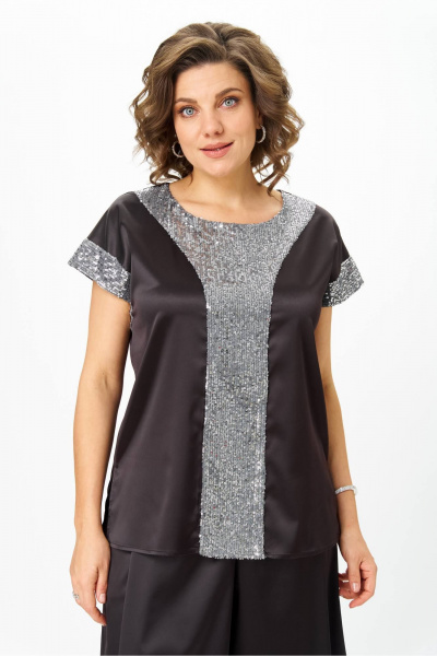 Блуза Andina city 5045-25 черный - фото 2