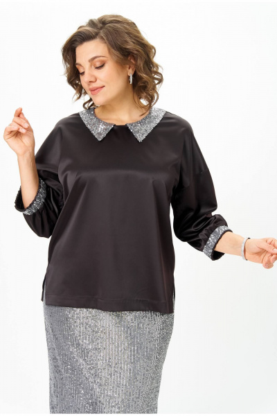 Блуза Andina city 5046-25 черный - фото 5