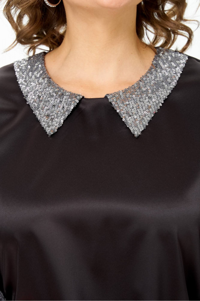 Блуза Andina city 5046-25 черный - фото 3