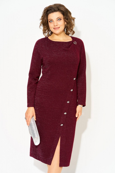 Платье Liliana 1501 бордо - фото 5