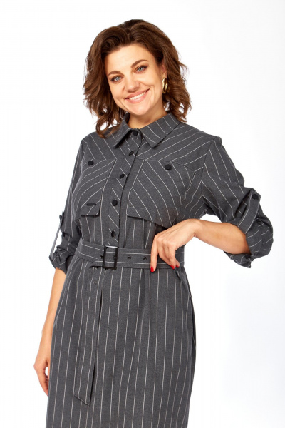 Платье Rishelie 1005 серый - фото 6