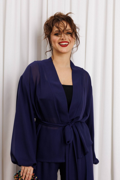 Блуза, брюки Anastasia 1063.1 нави - фото 9