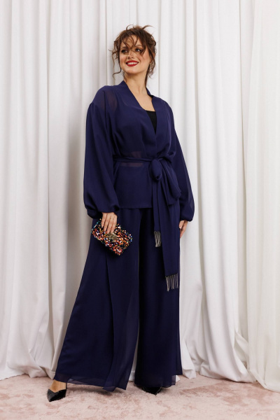 Блуза, брюки Anastasia 1063.1 нави - фото 8