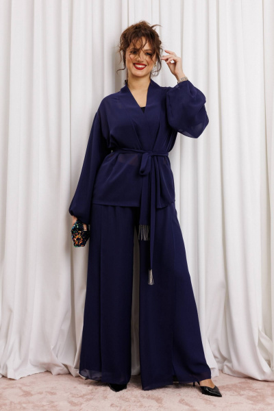 Блуза, брюки Anastasia 1063.1 нави - фото 4