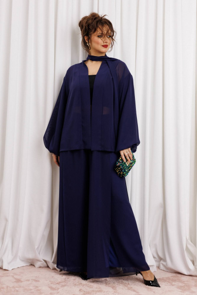 Блуза, брюки Anastasia 1063.1 нави - фото 3