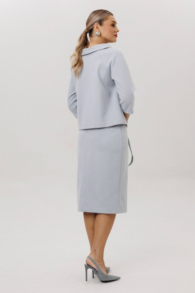 Блуза, юбка Anastasia 1163 серо-голубой - фото 6