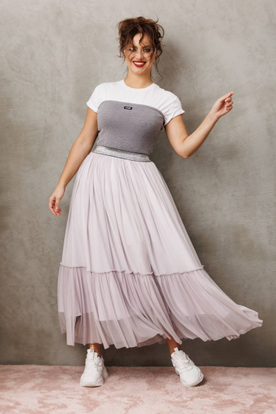 Юбка Anastasia 1296 французский серый - фото 2