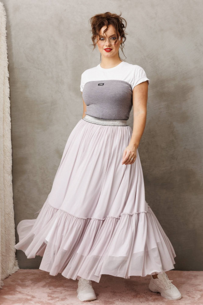 Юбка Anastasia 1296 французский серый - фото 1