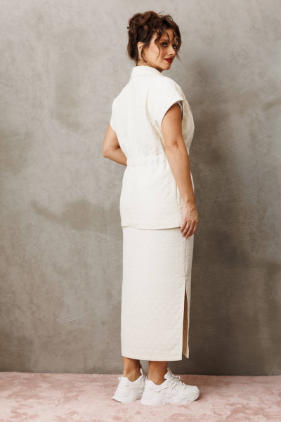 Жилет, юбка Anastasia 1305 молочный - фото 9