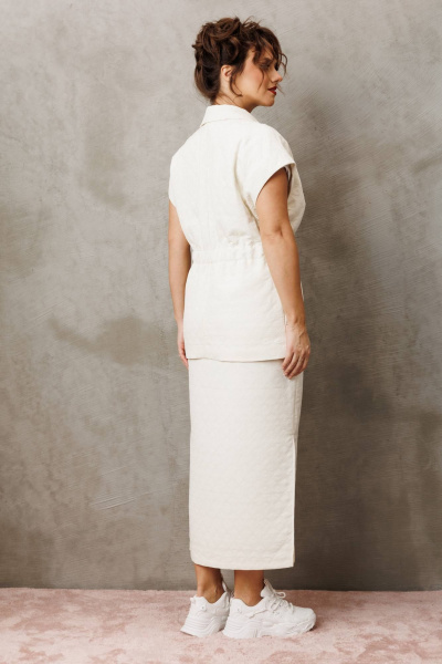 Жилет, юбка Anastasia 1305 молочный - фото 8