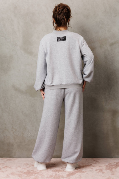 Брюки, джемпер Anastasia 1317 серый меланж - фото 5