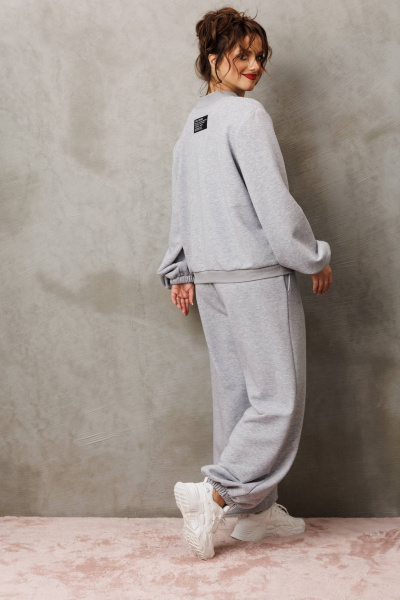 Брюки, джемпер Anastasia 1317 серый меланж - фото 4