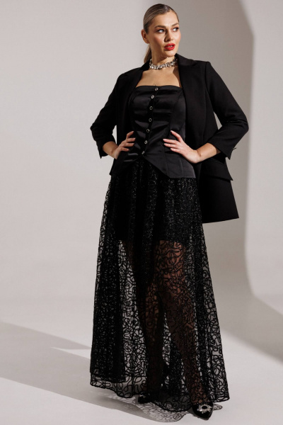 Юбка Мода Юрс 25-2954 черный - фото 3