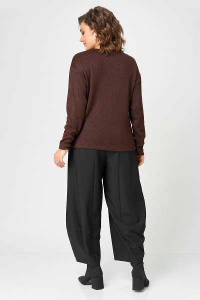 Джемпер Bliss 08378 коричневый_с_люрексом - фото 6