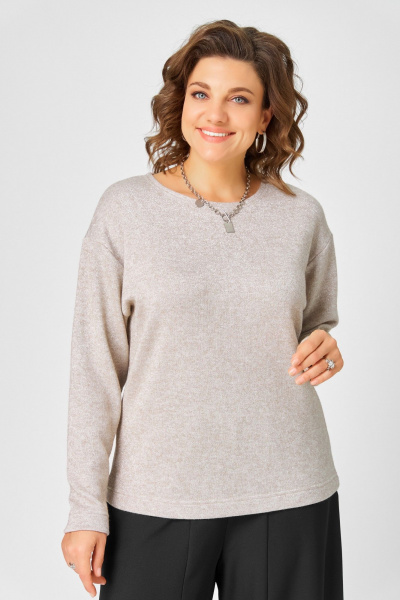 Джемпер Bliss 08378 бежевый_с_люрексом - фото 5