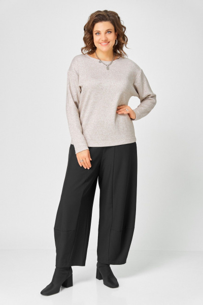 Джемпер Bliss 08378 бежевый_с_люрексом - фото 4