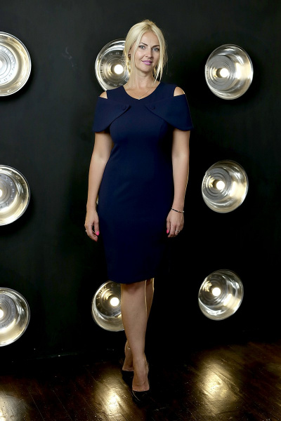 Платье Avila 0484 темно-синий - фото 5